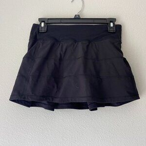 LULULEMON WOMENS BLACK SKORT SKIRT SZ 4